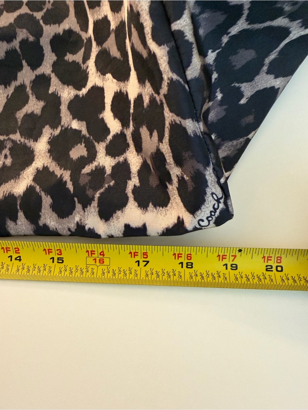 COACH large, nylon,packable, black/grey ocelot print tote bag. UEC. Amazing bag! - Picture 8 of 16